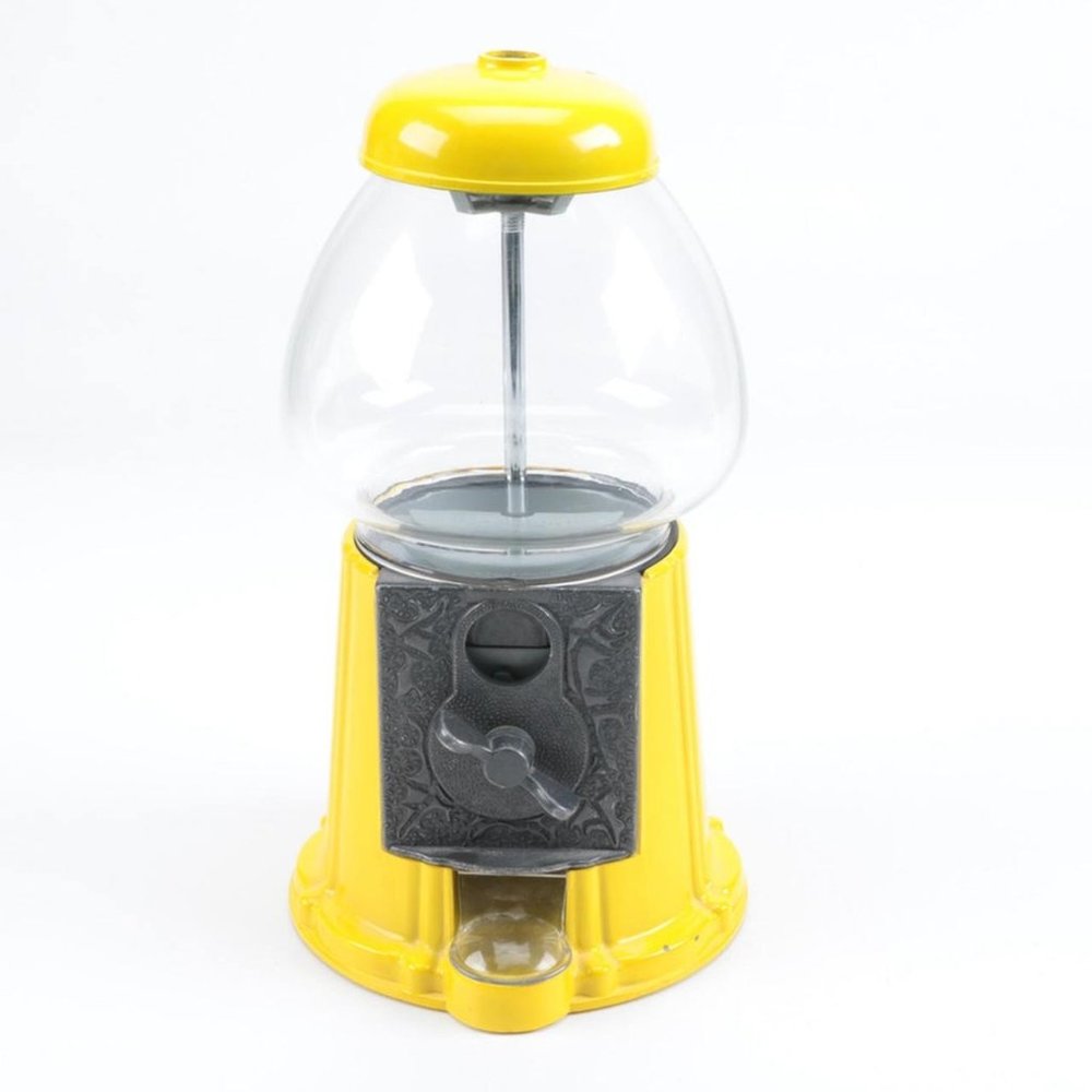 SUNSHINE Yellow 15" Classic Gumball Machine with 1 lb. of Gumballs